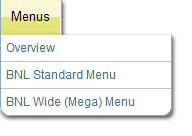 standard menu panel